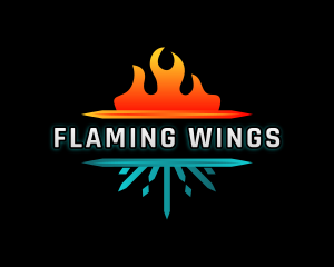 Fire Heat Cooling logo design