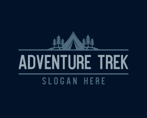 Campsite Tent Adventure  logo design