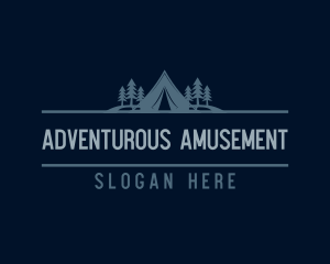 Campsite Tent Adventure  logo design