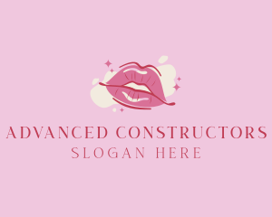 Lips Beauty Lipstick  logo design