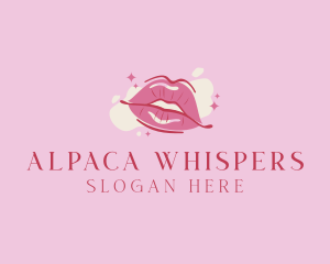 Lips Beauty Lipstick  logo design