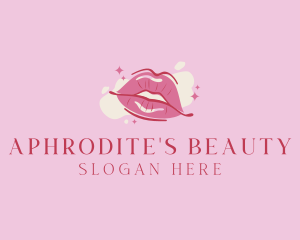 Lips Beauty Lipstick  logo design