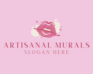 Lips Beauty Lipstick  logo design