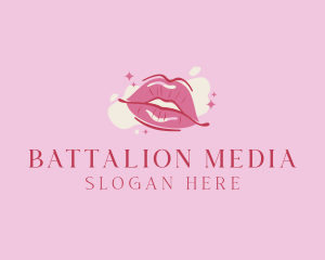 Lips Beauty Lipstick  logo design