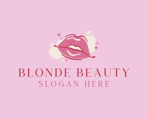 Lips Beauty Lipstick  logo design