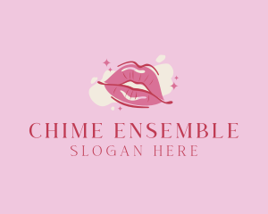 Lips Beauty Lipstick  logo design