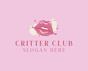 Lips Beauty Lipstick  logo design