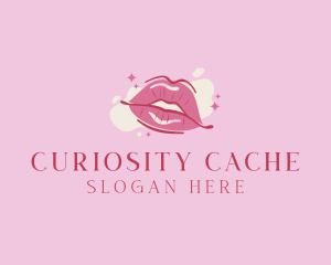 Lips Beauty Lipstick  logo design