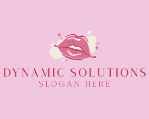 Lips Beauty Lipstick  logo design