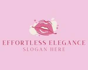 Lips Beauty Lipstick  logo design