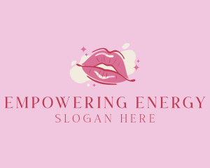 Lips Beauty Lipstick  logo design