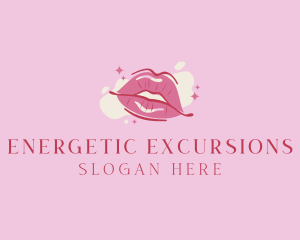 Lips Beauty Lipstick  logo design