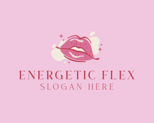 Lips Beauty Lipstick  logo design