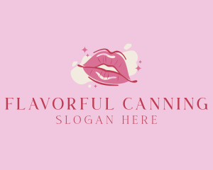 Lips Beauty Lipstick  logo design