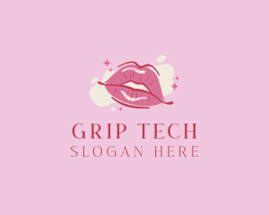 Lips Beauty Lipstick  logo design