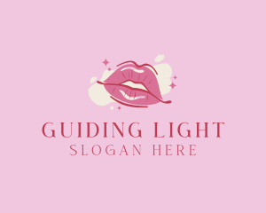 Lips Beauty Lipstick  logo design