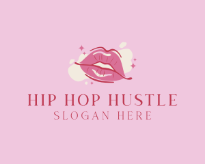 Lips Beauty Lipstick  logo design