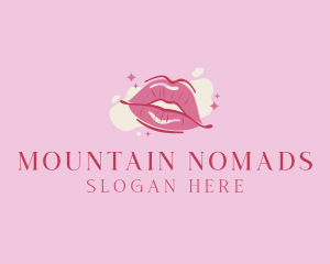 Lips Beauty Lipstick  logo design