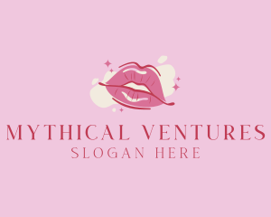 Lips Beauty Lipstick  logo design