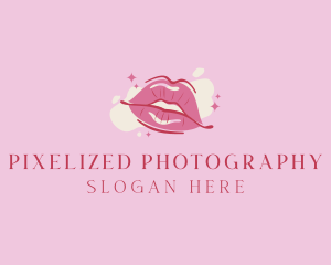 Lips Beauty Lipstick  logo design