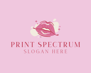 Lips Beauty Lipstick  logo design