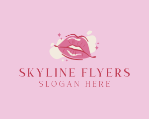 Lips Beauty Lipstick  logo design