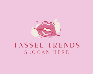 Lips Beauty Lipstick  logo design