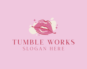 Lips Beauty Lipstick  logo design