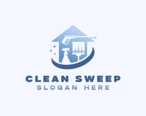 Janitorial Cleaning Disinfection logo design