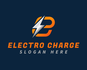 Thunderbolt Energy Letter E logo design