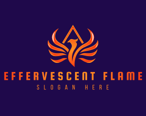 Mystic Phoenix Flame logo design