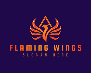 Mystic Phoenix Flame logo design