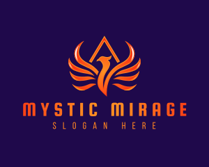 Mystic Phoenix Flame logo design