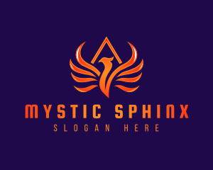 Mystic Phoenix Flame logo design