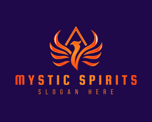 Mystic Phoenix Flame logo design