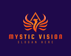 Mystic Phoenix Flame logo design