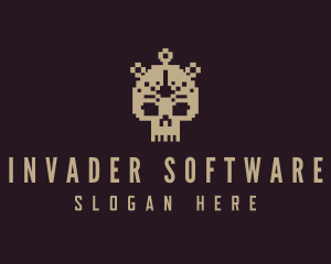 Skull Pixel Software logo design