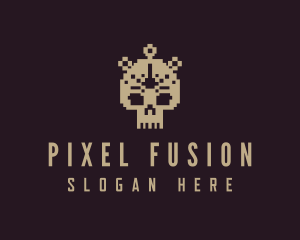 Skull Pixel Software logo design