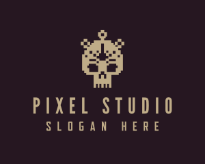 Skull Pixel Software logo design