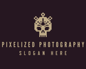 Skull Pixel Software logo design