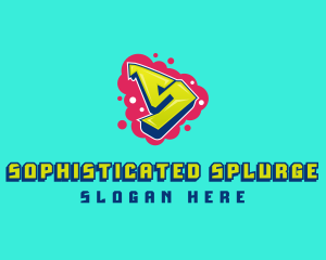 Bright Graffiti Letter S  logo design