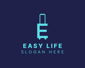 Letter E Travel Luggage  logo design