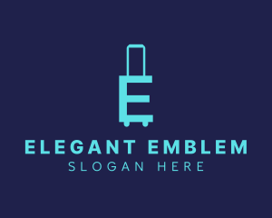 Letter E Travel Luggage  logo design