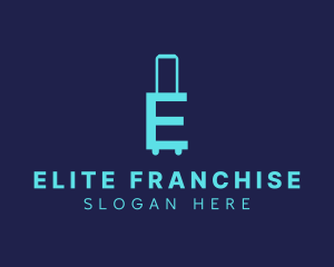 Letter E Travel Luggage  logo design