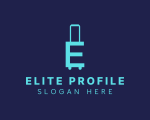 Letter E Travel Luggage  logo design