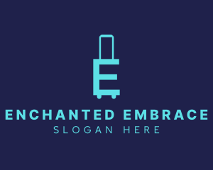 Letter E Travel Luggage  logo design