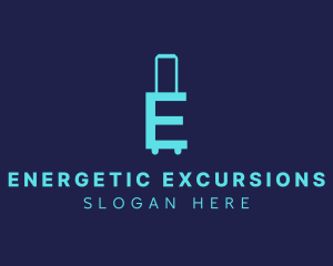 Letter E Travel Luggage  logo design