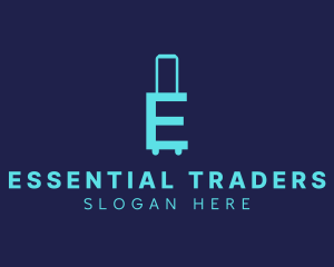 Letter E Travel Luggage  logo design