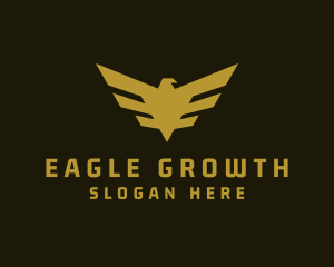 Gold Military Eagle logo design