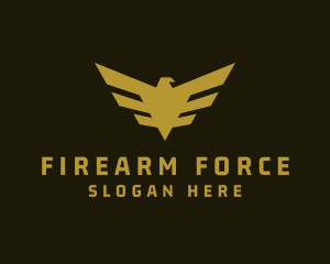 Gold Military Eagle logo design